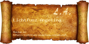 Lichtfusz Angelina névjegykártya